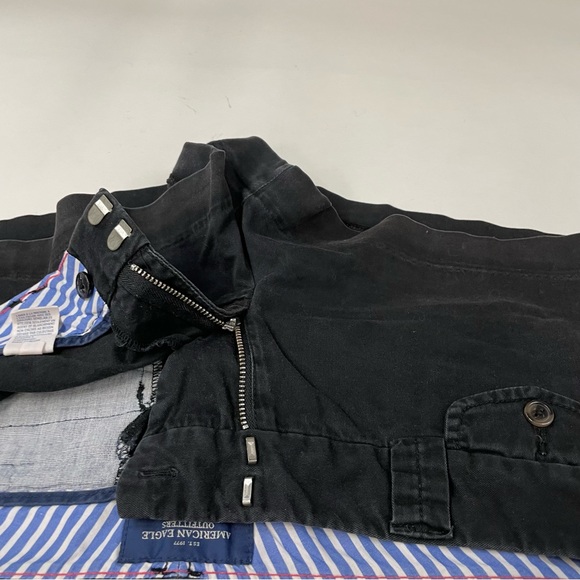 American Eagle Womens Shortie Shorts Chino Size 6 Solid Black Flap Pockets #1089 - Picture 7 of 11